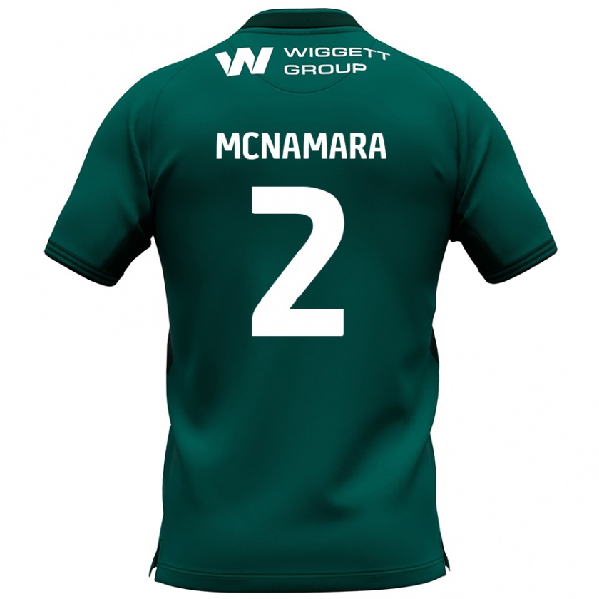 Kandiny Gyermek Danny Mcnamara #2 Zöld Idegenbeli Jersey 2024/25 Mez Póló Ing