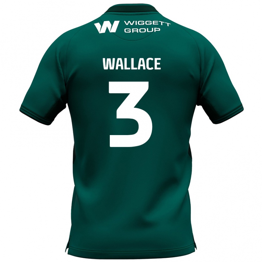 Kandiny Gyermek Murray Wallace #3 Zöld Idegenbeli Jersey 2024/25 Mez Póló Ing