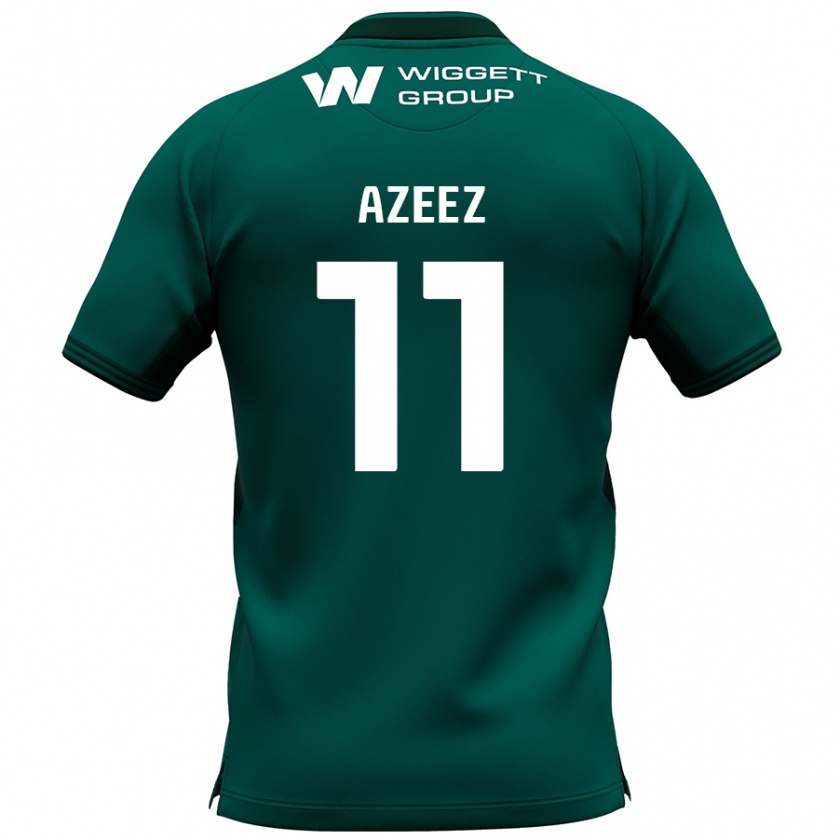 Kandiny Gyermek Femi Azeez #11 Zöld Idegenbeli Jersey 2024/25 Mez Póló Ing