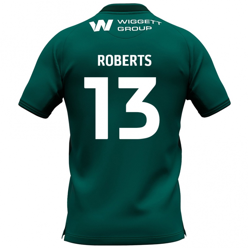 Kandiny Gyermek Liam Roberts #13 Zöld Idegenbeli Jersey 2024/25 Mez Póló Ing