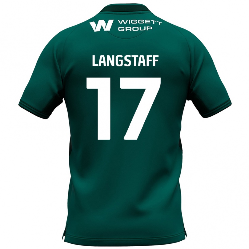 Kandiny Gyermek Macaulay Langstaff #17 Zöld Idegenbeli Jersey 2024/25 Mez Póló Ing