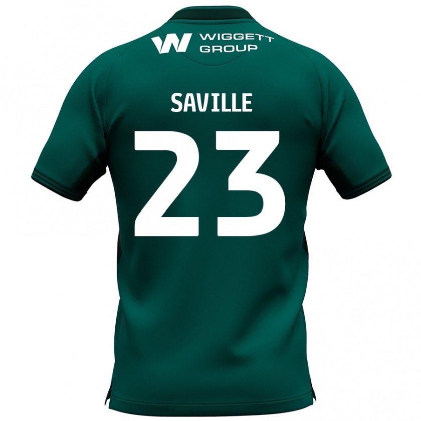 Kandiny Gyermek George Saville #23 Zöld Idegenbeli Jersey 2024/25 Mez Póló Ing