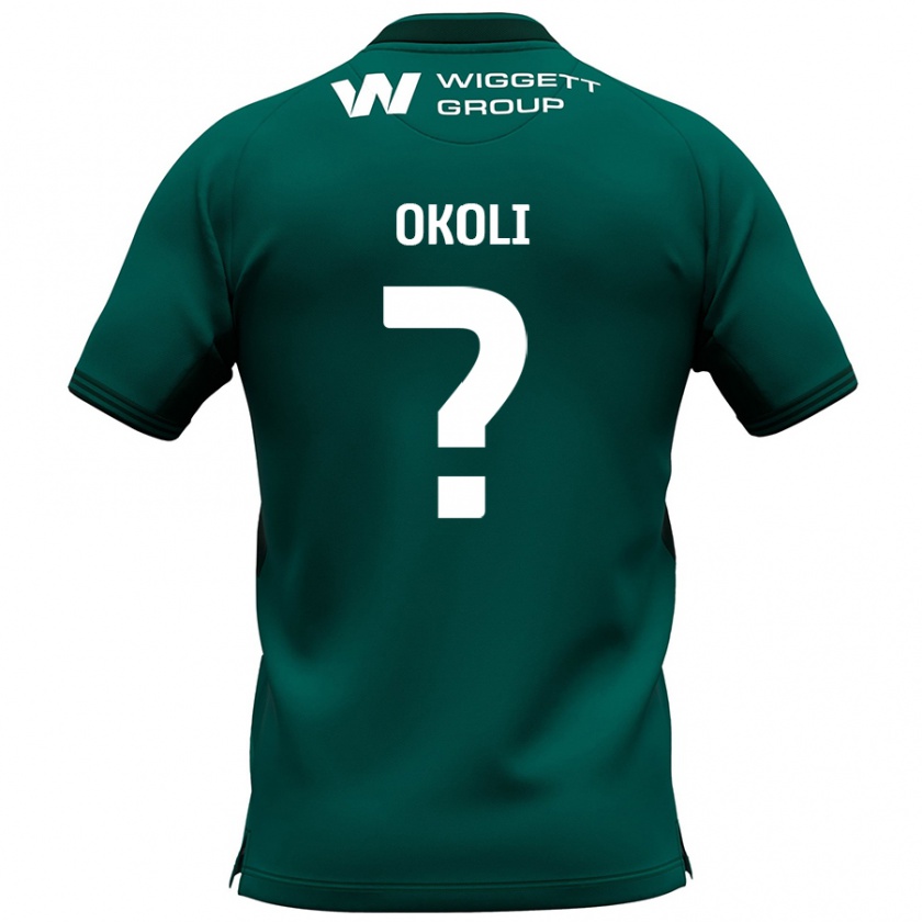 Kandiny Gyermek Chinwike Okoli #0 Zöld Idegenbeli Jersey 2024/25 Mez Póló Ing