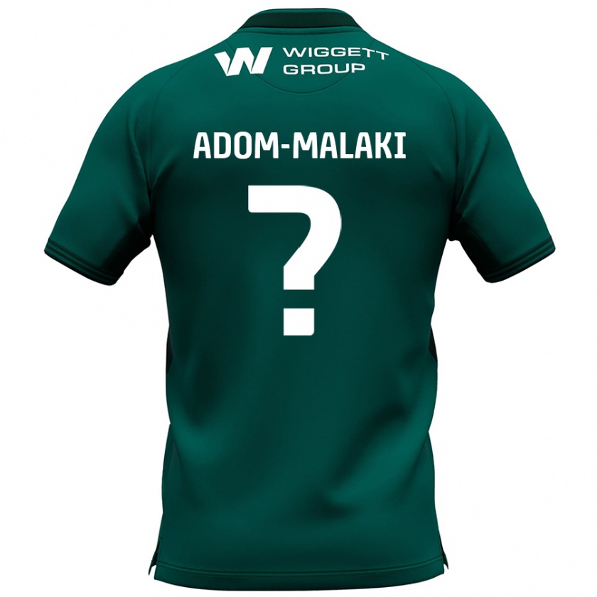 Kandiny Gyermek Nino Adom-Malaki #0 Zöld Idegenbeli Jersey 2024/25 Mez Póló Ing