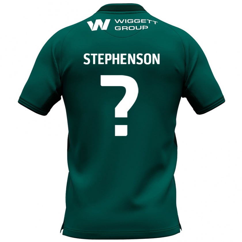 Kandiny Gyermek Joshua Stephenson #0 Zöld Idegenbeli Jersey 2024/25 Mez Póló Ing