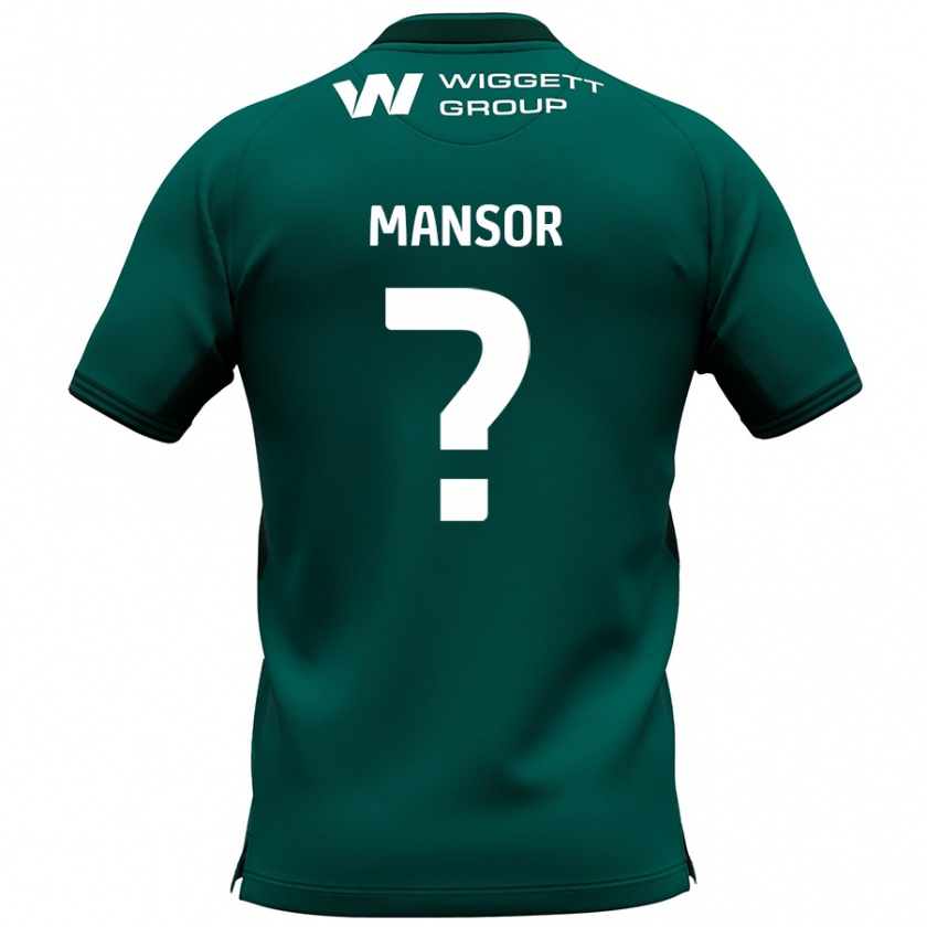 Kandiny Gyermek Elias Mansor #0 Zöld Idegenbeli Jersey 2024/25 Mez Póló Ing