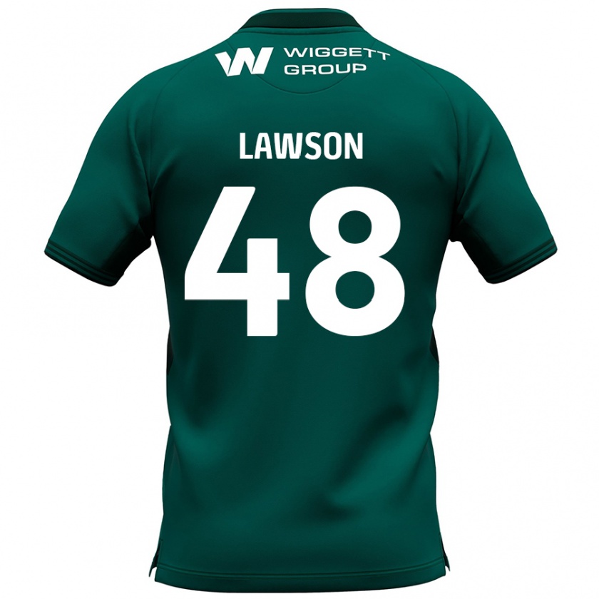 Kandiny Gyermek Sha'mar Lawson #48 Zöld Idegenbeli Jersey 2024/25 Mez Póló Ing