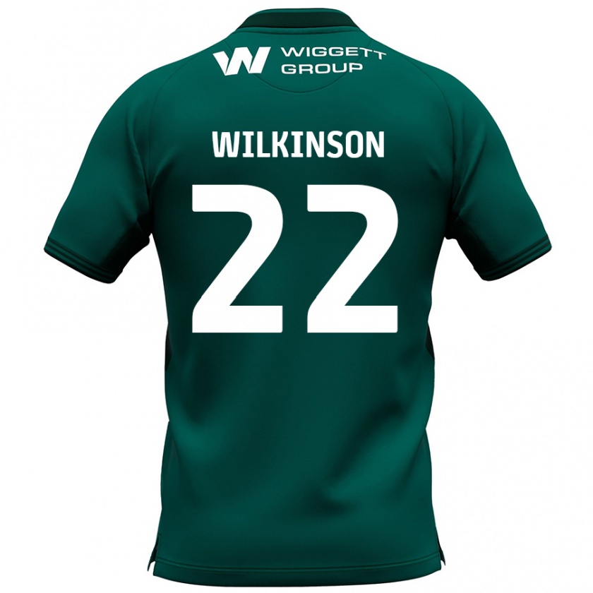 Kandiny Gyermek Chloe Wilkinson #22 Zöld Idegenbeli Jersey 2024/25 Mez Póló Ing