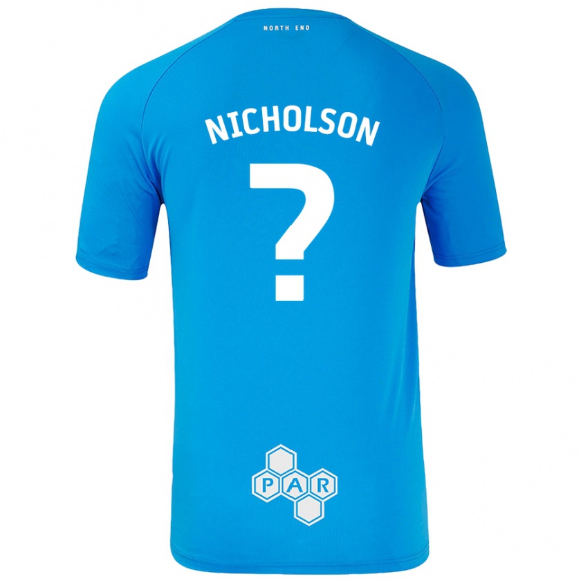 Kandiny Gyermek Joseph Nicholson #0 Égszínkék Idegenbeli Jersey 2024/25 Mez Póló Ing