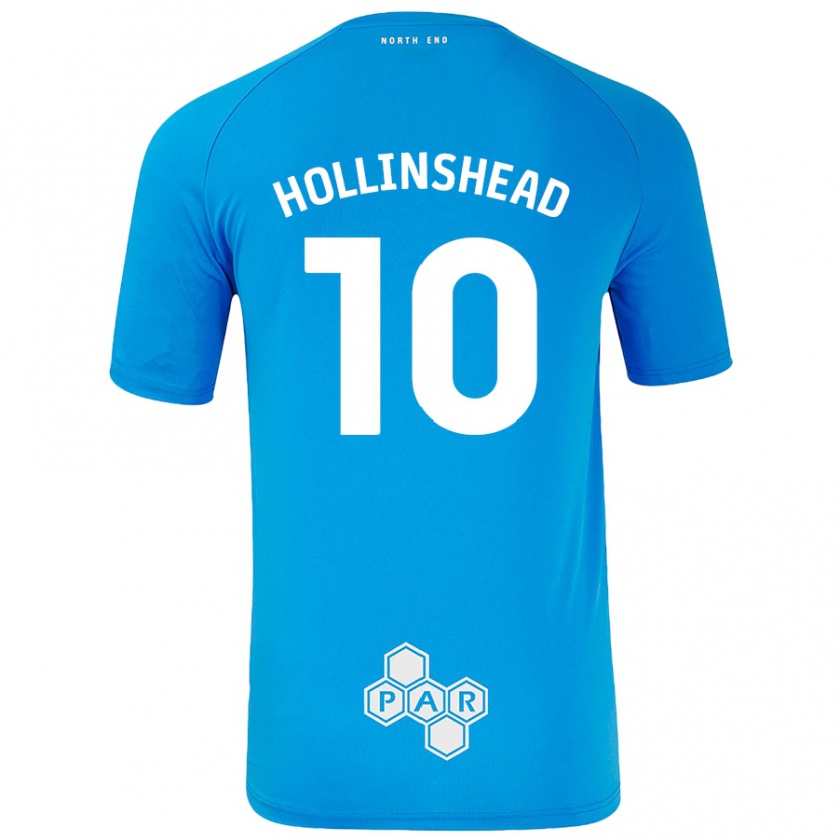 Kandiny Gyermek Emily Hollinshead #10 Égszínkék Idegenbeli Jersey 2024/25 Mez Póló Ing