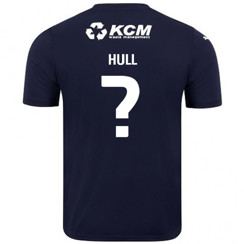 Kandiny Gyermek Jake Hull #0 Sötétkék Idegenbeli Jersey 2024/25 Mez Póló Ing