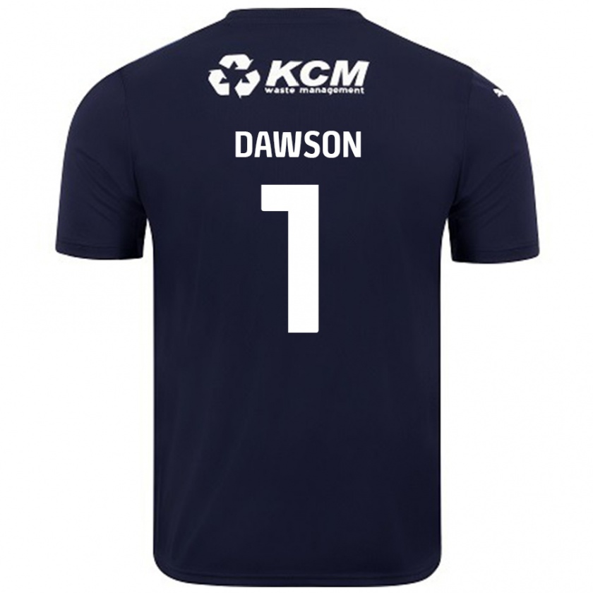 Kandiny Gyermek Cameron Dawson #1 Sötétkék Idegenbeli Jersey 2024/25 Mez Póló Ing