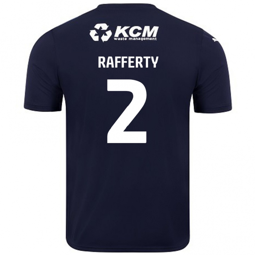 Kandiny Gyermek Joe Rafferty #2 Sötétkék Idegenbeli Jersey 2024/25 Mez Póló Ing