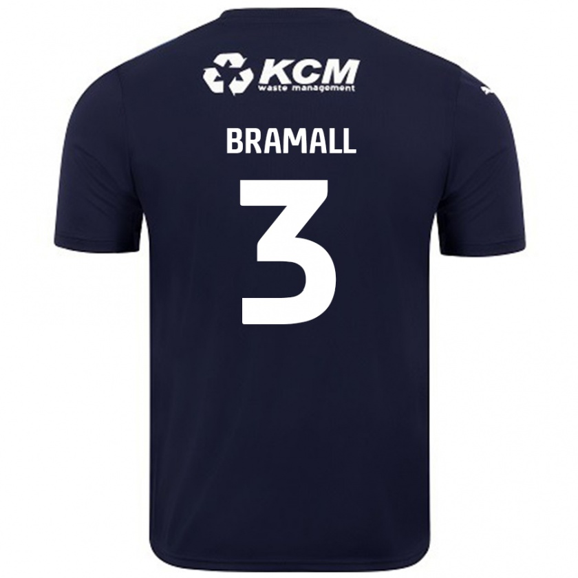 Kandiny Gyermek Cohen Bramall #3 Sötétkék Idegenbeli Jersey 2024/25 Mez Póló Ing