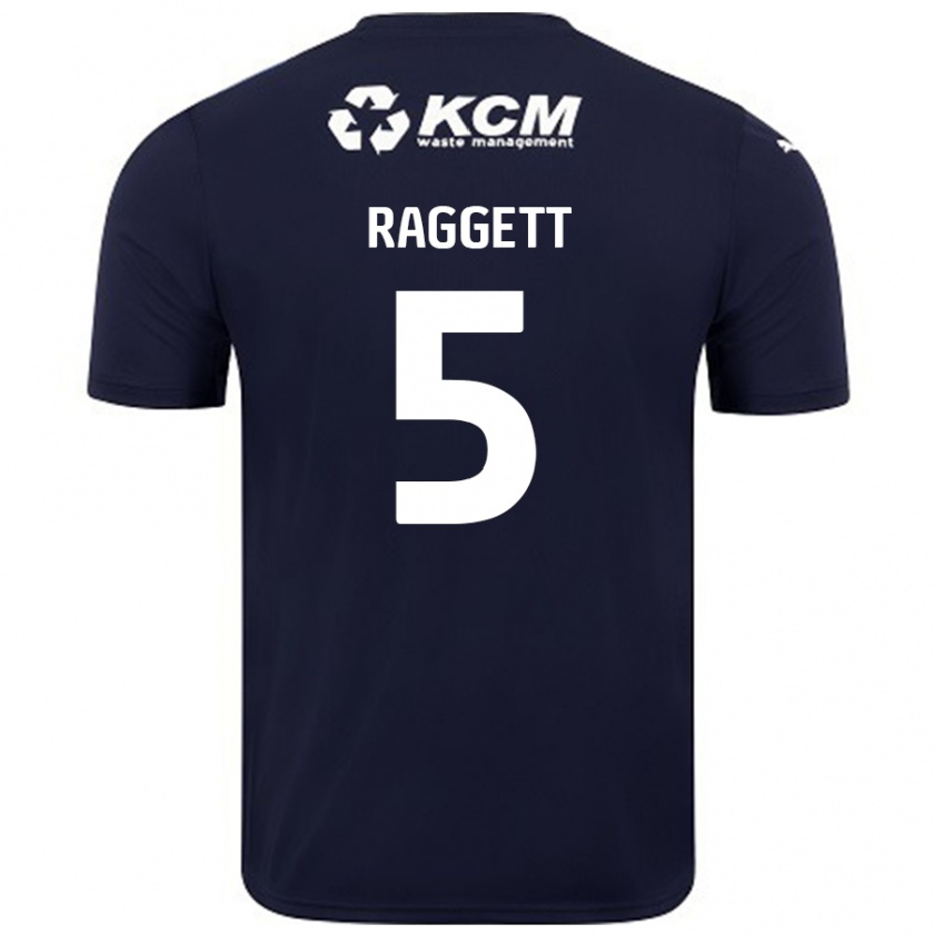 Kandiny Gyermek Sean Raggett #5 Sötétkék Idegenbeli Jersey 2024/25 Mez Póló Ing