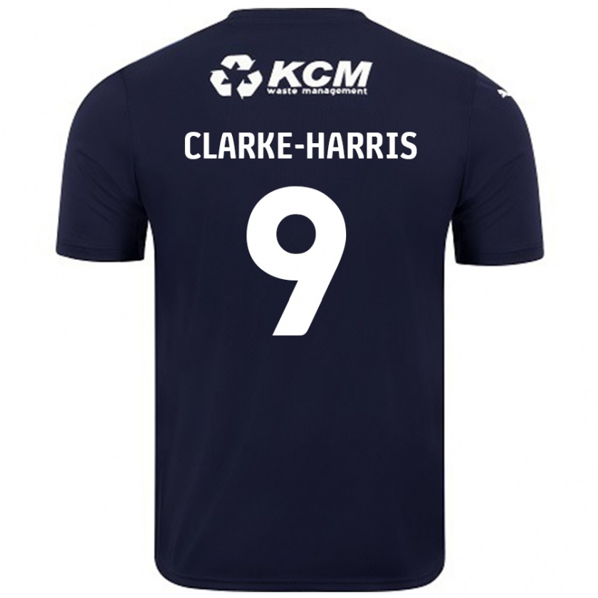 Kandiny Gyermek Jonson Clarke-Harris #9 Sötétkék Idegenbeli Jersey 2024/25 Mez Póló Ing