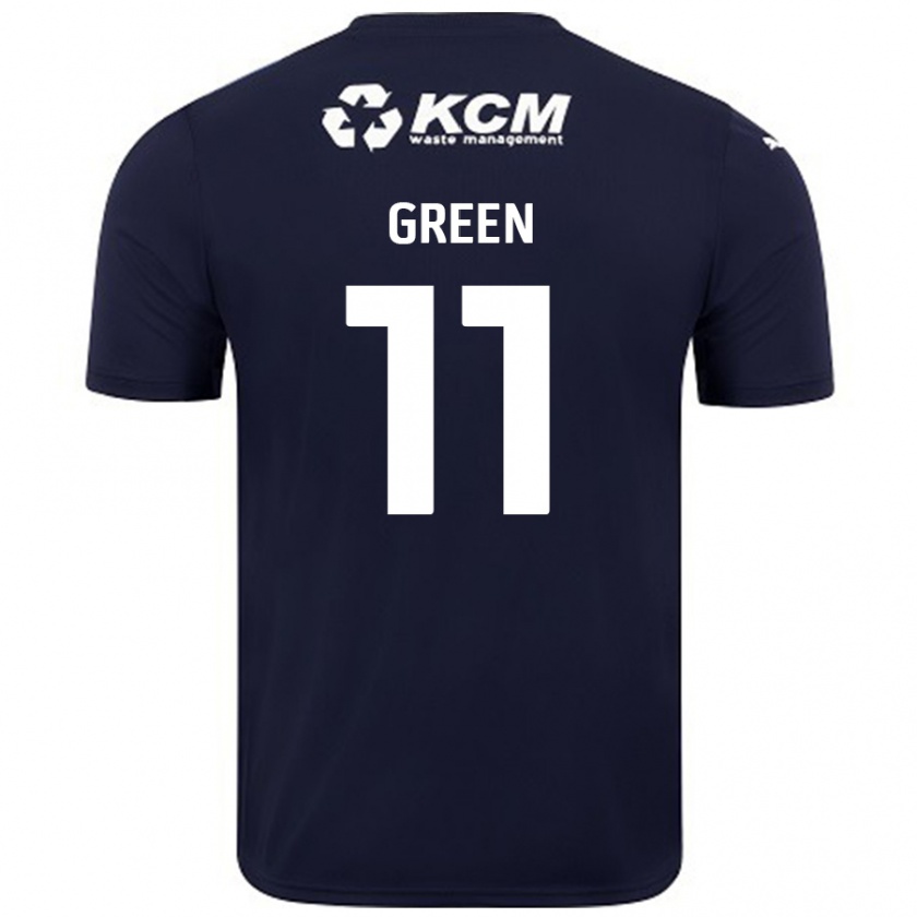 Kandiny Gyermek Andre Green #11 Sötétkék Idegenbeli Jersey 2024/25 Mez Póló Ing