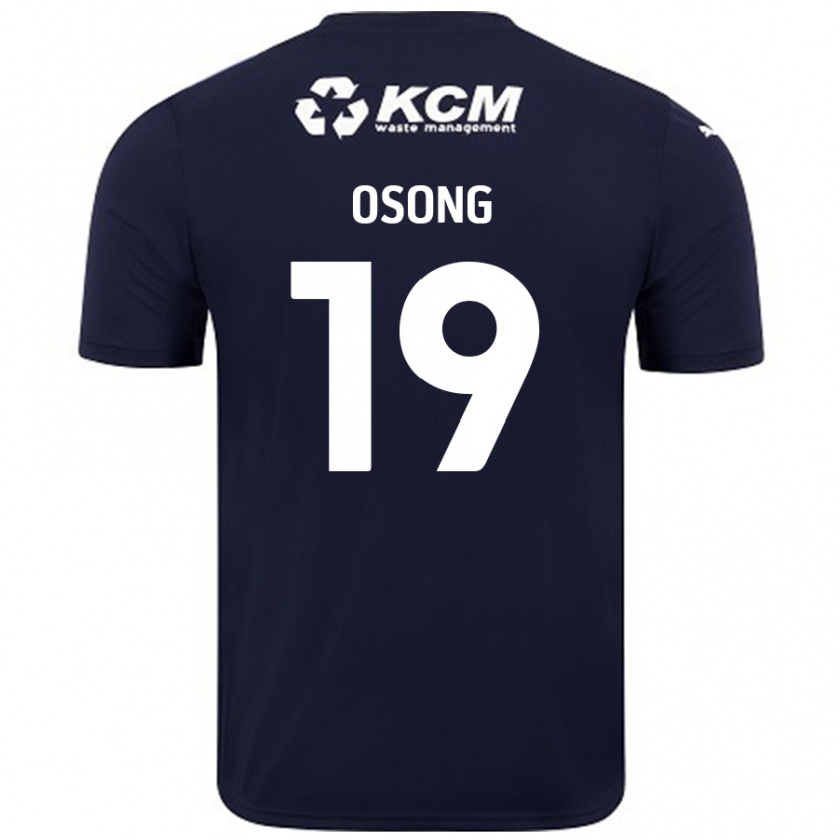 Kandiny Gyermek Detlef Esapa Osong #19 Sötétkék Idegenbeli Jersey 2024/25 Mez Póló Ing