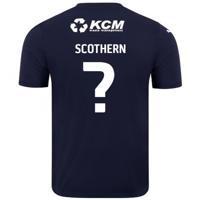 Kandiny Gyermek Ben Scothern #0 Sötétkék Idegenbeli Jersey 2024/25 Mez Póló Ing