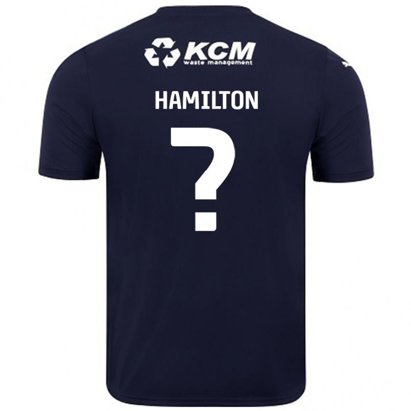 Kandiny Gyermek Bailey Hamilton #0 Sötétkék Idegenbeli Jersey 2024/25 Mez Póló Ing