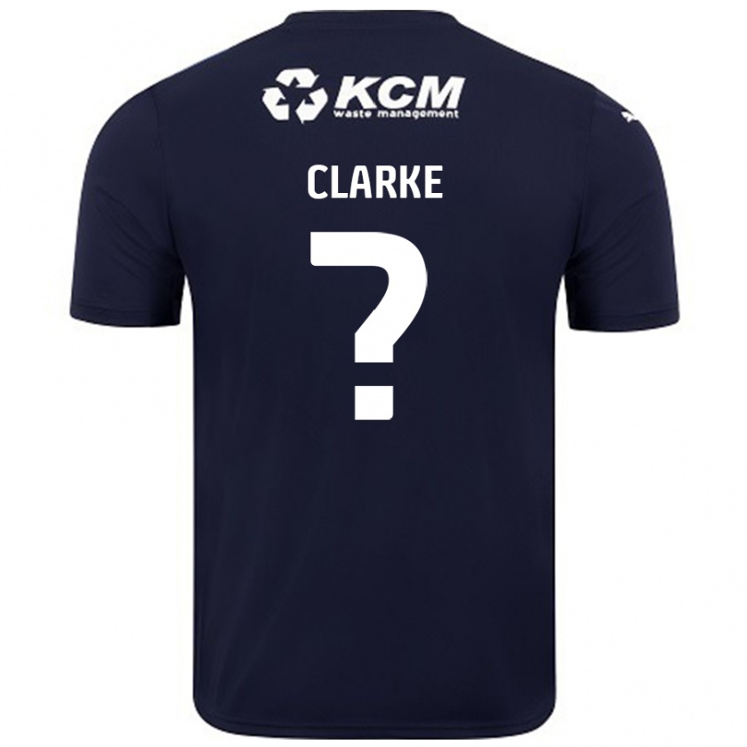 Kandiny Gyermek James Clarke #0 Sötétkék Idegenbeli Jersey 2024/25 Mez Póló Ing