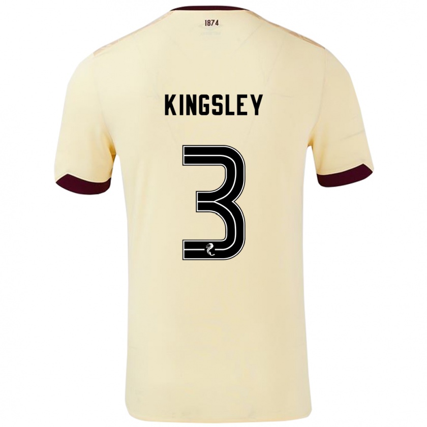 Kandiny Gyermek Stephen Kingsley #3 Krémes Bordó Idegenbeli Jersey 2024/25 Mez Póló Ing