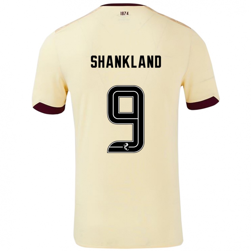 Kandiny Gyermek Lawrence Shankland #9 Krémes Bordó Idegenbeli Jersey 2024/25 Mez Póló Ing