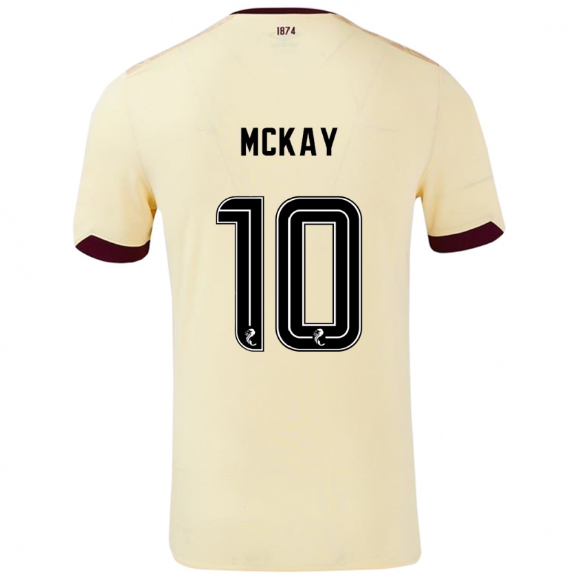 Kandiny Gyermek Barrie Mckay #10 Krémes Bordó Idegenbeli Jersey 2024/25 Mez Póló Ing