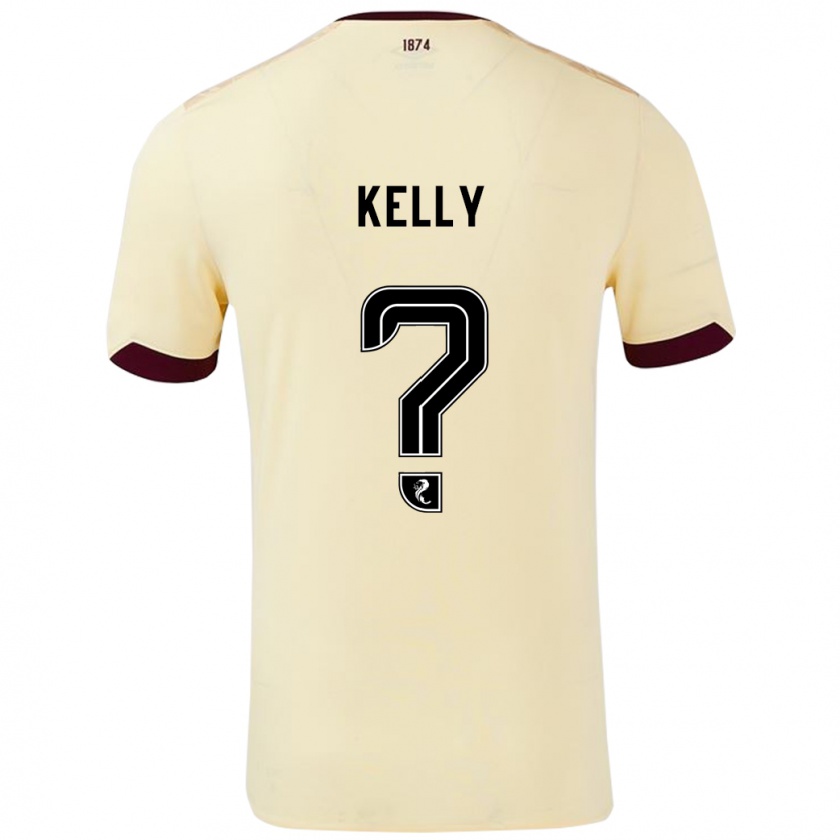 Kandiny Gyermek Ryan Kelly #0 Krémes Bordó Idegenbeli Jersey 2024/25 Mez Póló Ing