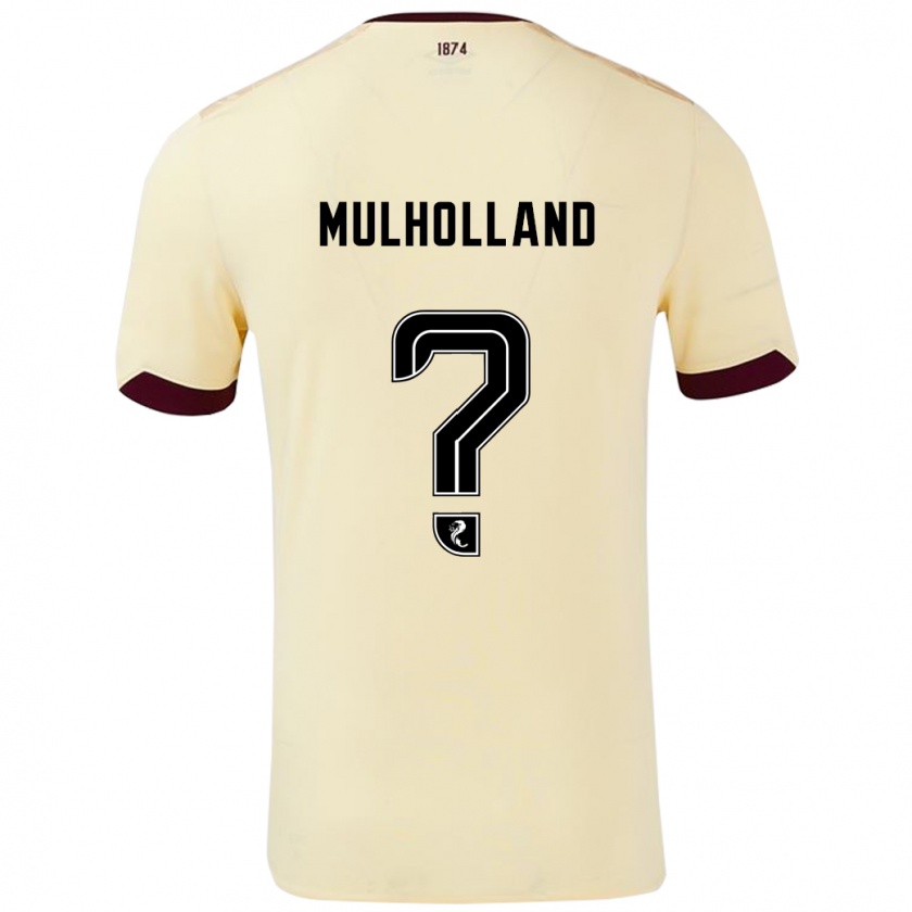 Kandiny Gyermek James Mulholland #0 Krémes Bordó Idegenbeli Jersey 2024/25 Mez Póló Ing