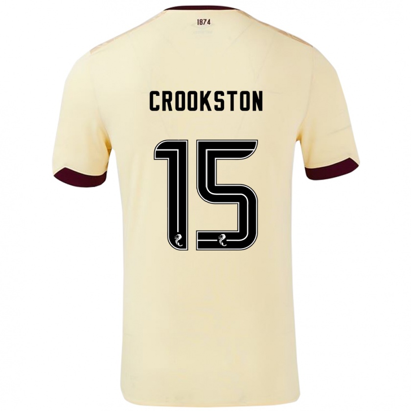 Kandiny Gyermek Gregor Crookston #15 Krémes Bordó Idegenbeli Jersey 2024/25 Mez Póló Ing