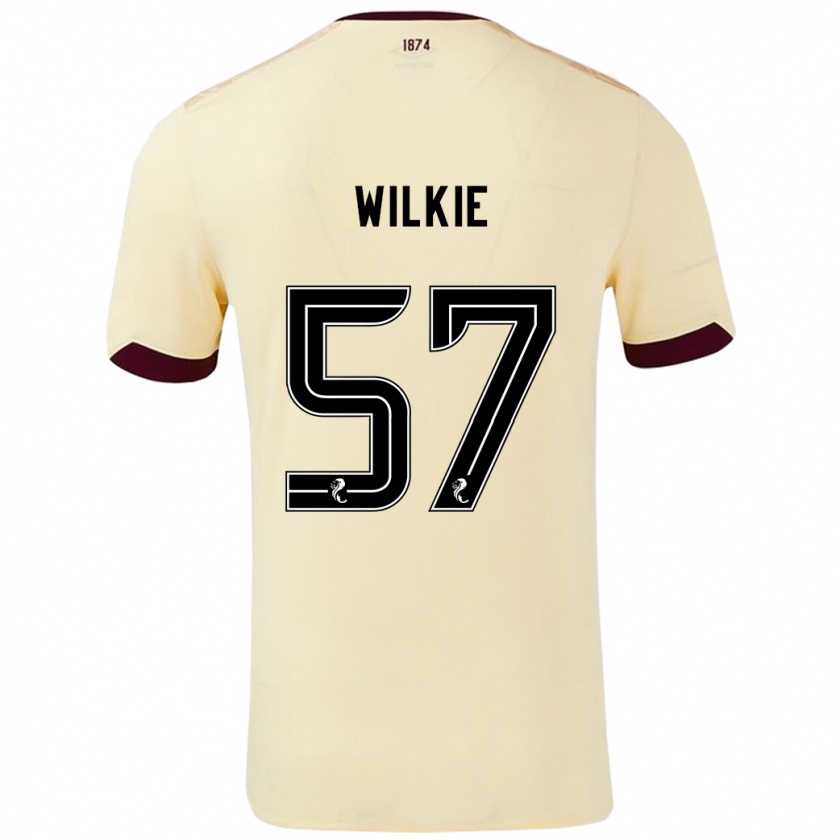 Kandiny Gyermek Coupar Wilkie #57 Krémes Bordó Idegenbeli Jersey 2024/25 Mez Póló Ing