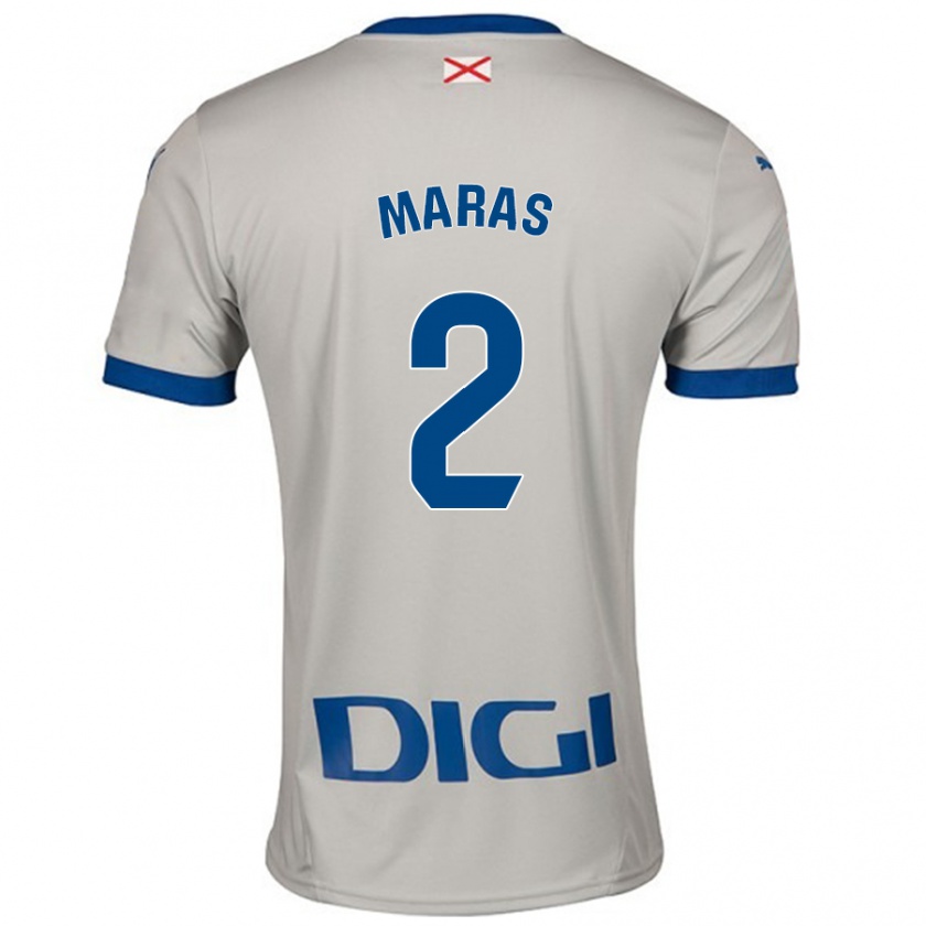 Kandiny Gyermek Nikola Maras #2 Világos Szürke Idegenbeli Jersey 2024/25 Mez Póló Ing