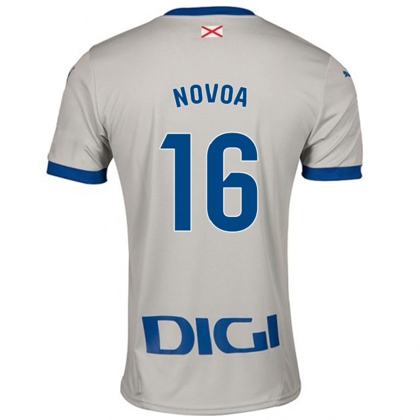 Kandiny Gyermek Hugo Novoa #16 Világos Szürke Idegenbeli Jersey 2024/25 Mez Póló Ing