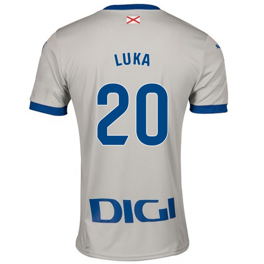 Kandiny Gyermek Luka Romero #20 Világos Szürke Idegenbeli Jersey 2024/25 Mez Póló Ing