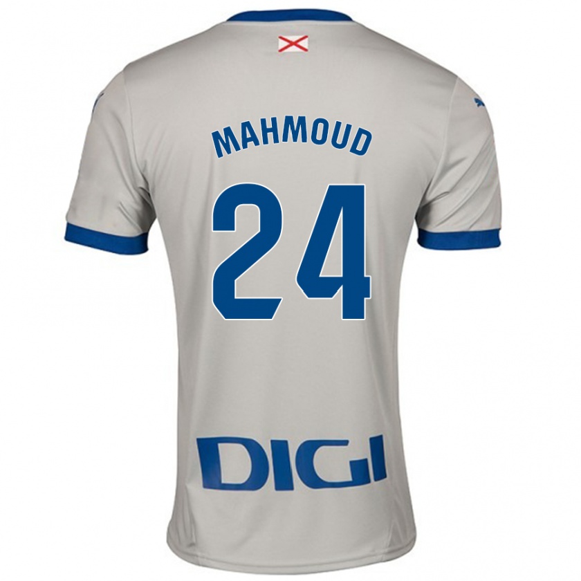 Kandiny Gyermek Abdallahi Mahmoud #24 Világos Szürke Idegenbeli Jersey 2024/25 Mez Póló Ing