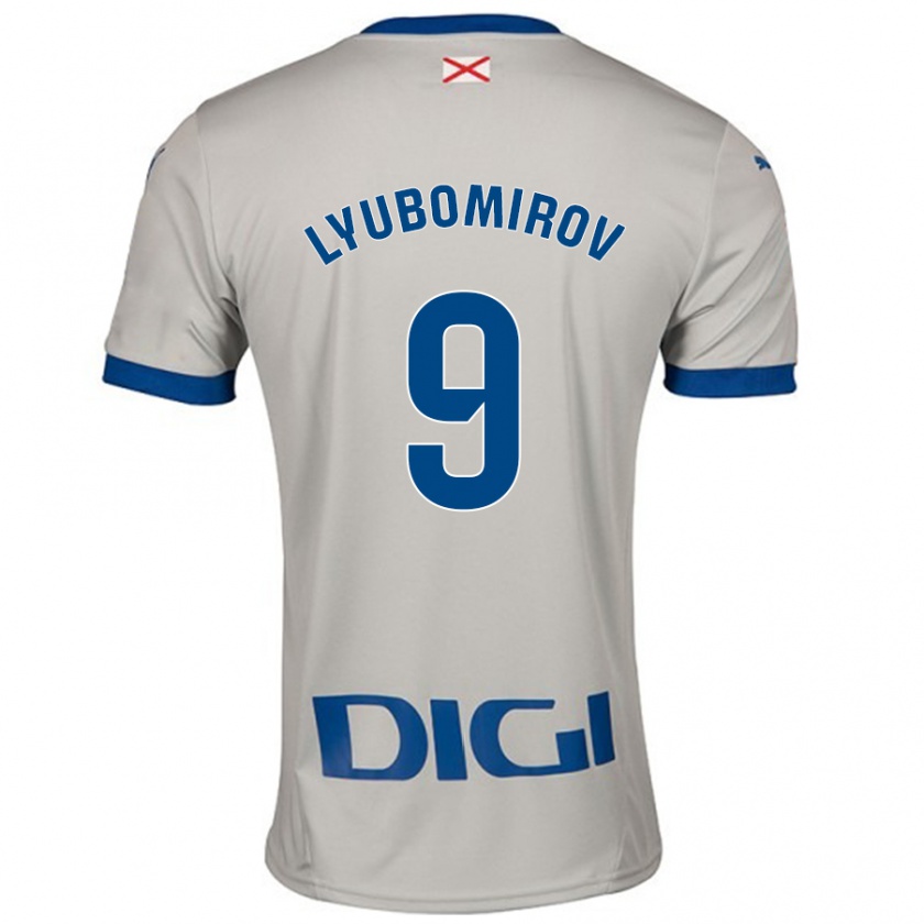 Kandiny Gyermek Daniel Lyubomirov #9 Világos Szürke Idegenbeli Jersey 2024/25 Mez Póló Ing