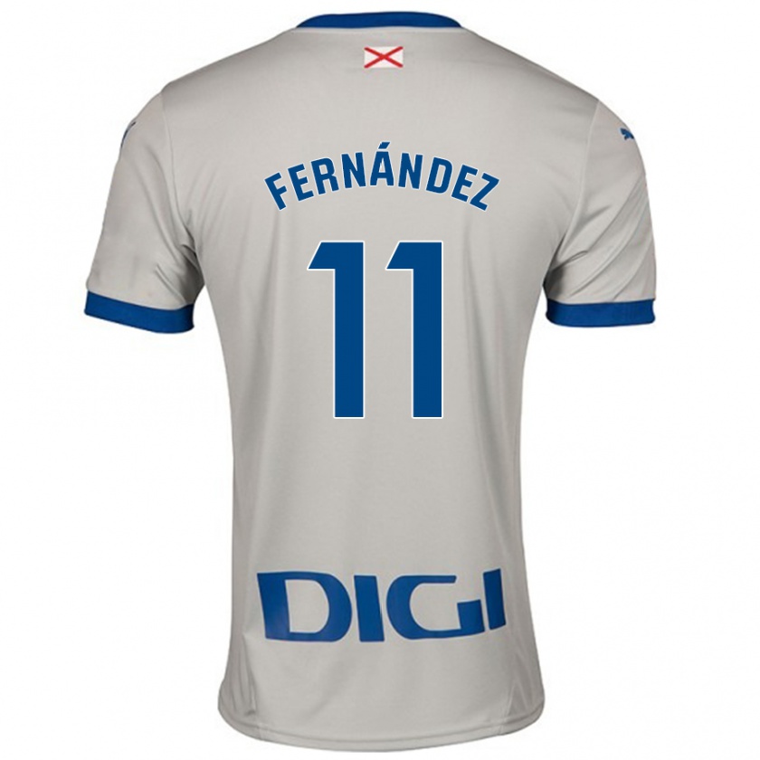 Kandiny Gyermek Imanol Fernández #11 Világos Szürke Idegenbeli Jersey 2024/25 Mez Póló Ing