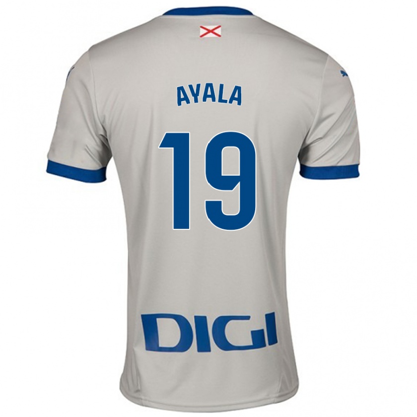 Kandiny Gyermek Axel Ayala #19 Világos Szürke Idegenbeli Jersey 2024/25 Mez Póló Ing