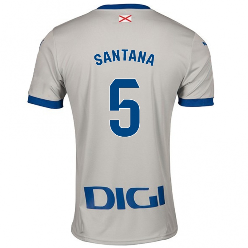 Kandiny Gyermek Vanesa Santana #5 Világos Szürke Idegenbeli Jersey 2024/25 Mez Póló Ing