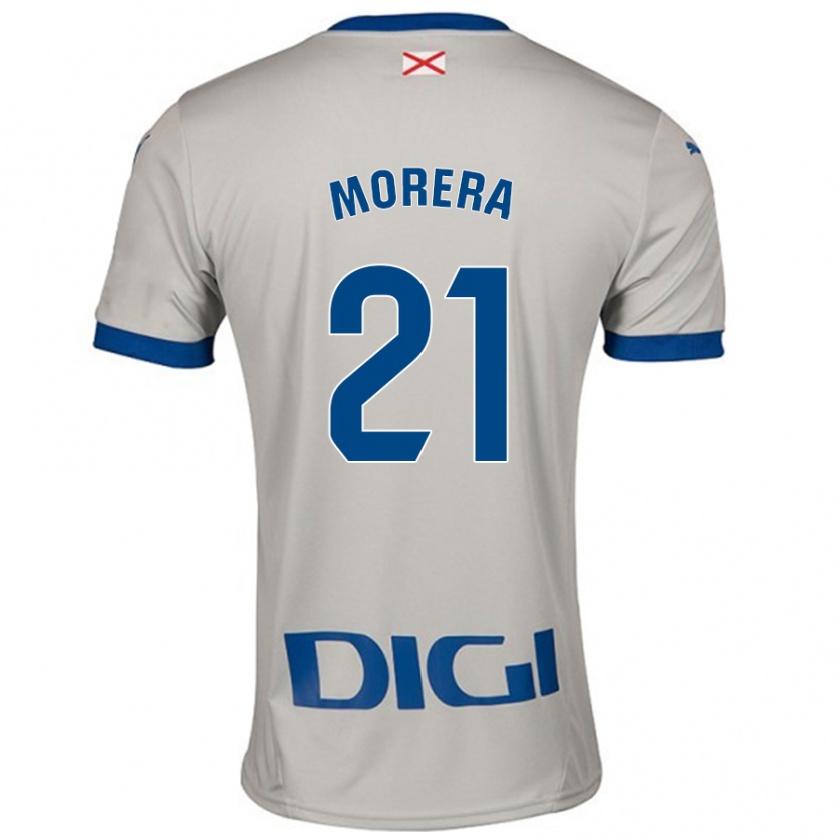 Kandiny Gyermek Carla Morera #21 Világos Szürke Idegenbeli Jersey 2024/25 Mez Póló Ing