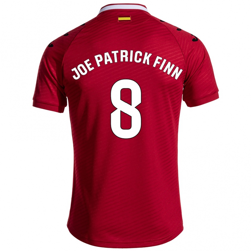 Kandiny Gyermek John Joe Patrick Finn #8 Sötét Vörös Idegenbeli Jersey 2024/25 Mez Póló Ing