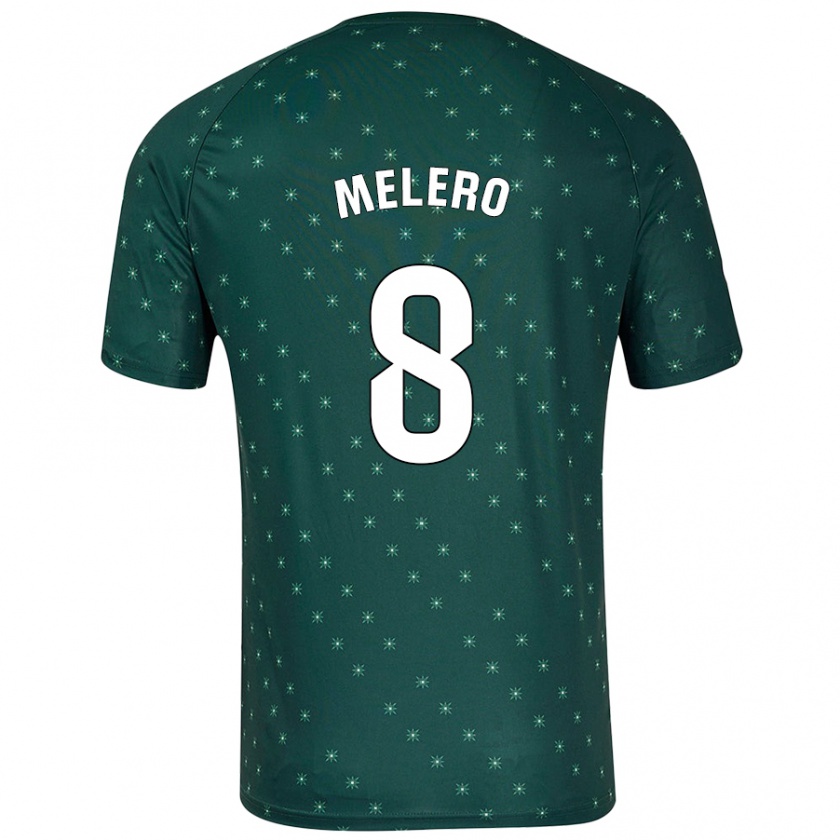 Kandiny Gyermek Gonzalo Melero #8 Sötétzöld Idegenbeli Jersey 2024/25 Mez Póló Ing