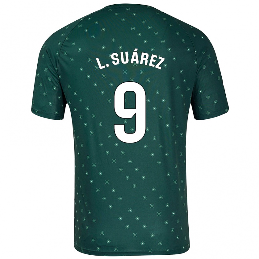 Kandiny Gyermek Luis Suárez #9 Sötétzöld Idegenbeli Jersey 2024/25 Mez Póló Ing