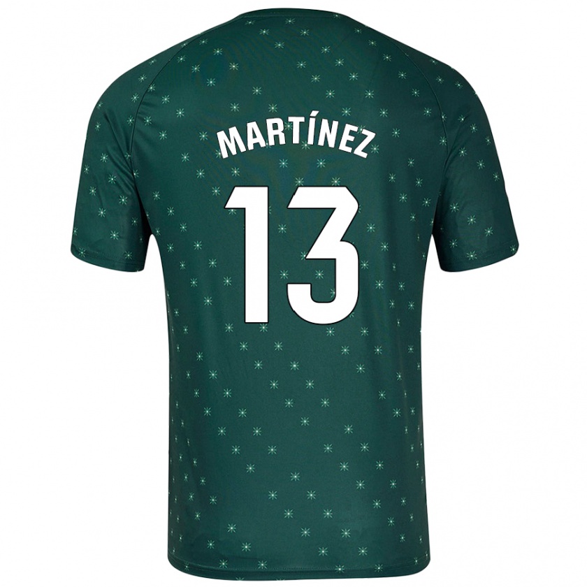 Kandiny Gyermek Fernando Martínez #13 Sötétzöld Idegenbeli Jersey 2024/25 Mez Póló Ing