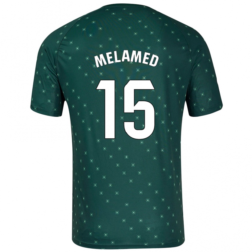 Kandiny Gyermek Nico Melamed #15 Sötétzöld Idegenbeli Jersey 2024/25 Mez Póló Ing