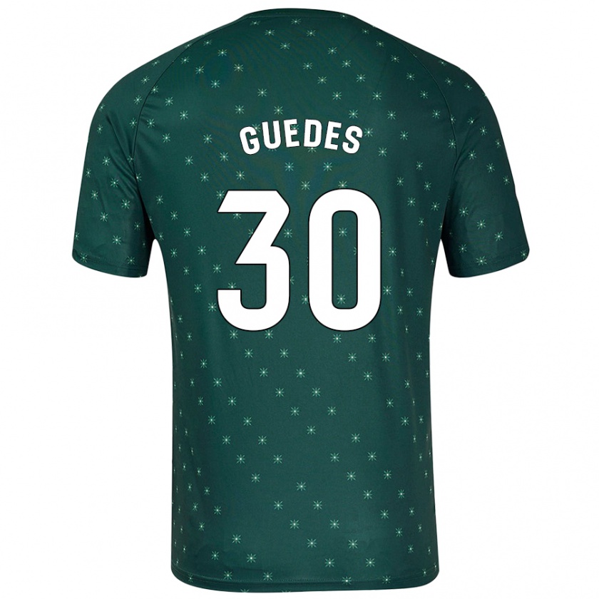 Kandiny Gyermek Gui Guedes #30 Sötétzöld Idegenbeli Jersey 2024/25 Mez Póló Ing