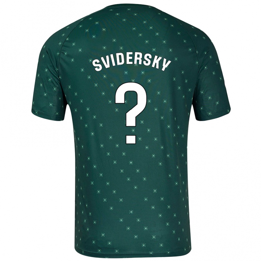 Kandiny Gyermek Martin Svidersky #0 Sötétzöld Idegenbeli Jersey 2024/25 Mez Póló Ing