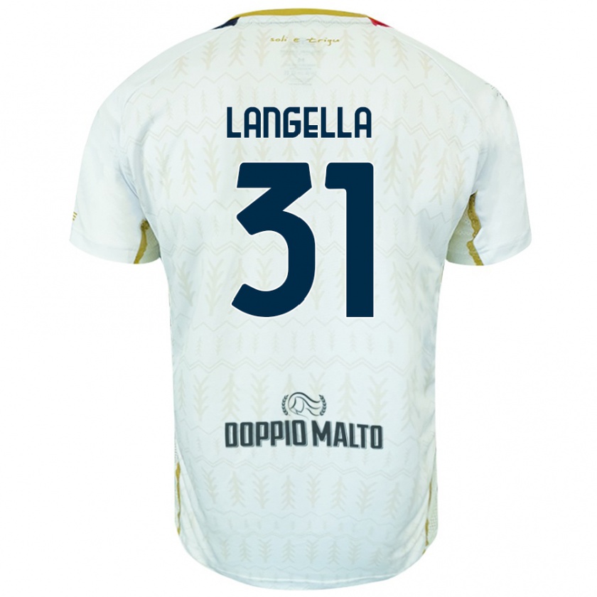 Kandiny Gyermek Matteo Langella #31 Fehér Idegenbeli Jersey 2024/25 Mez Póló Ing