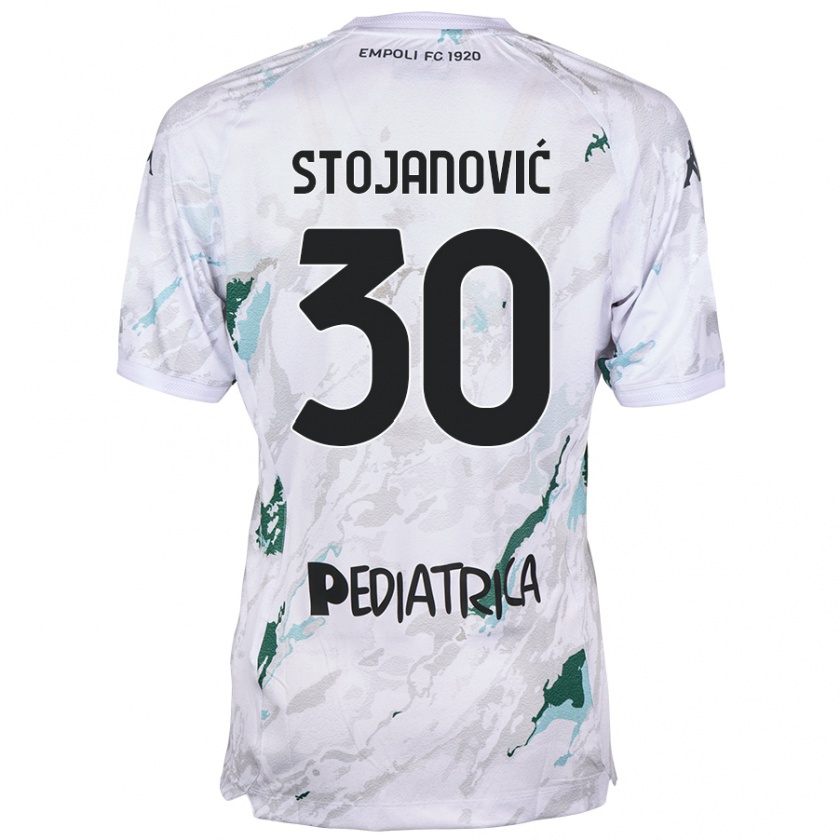 Kandiny Gyermek Petar Stojanović #30 Szürke Idegenbeli Jersey 2024/25 Mez Póló Ing